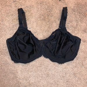 Wacaol 36DDD Full Coverage Unlined Black Bra